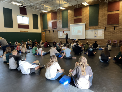 9th Grade Health students learning about CPR