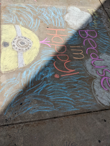 Chalk Art Entry for Sources of Strength Activity