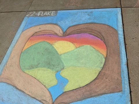 Chalk Art Entry for Sources of Strength Activity