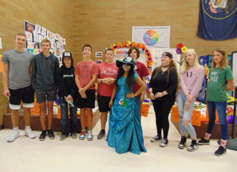 Students celebrating Dia de los Muertos