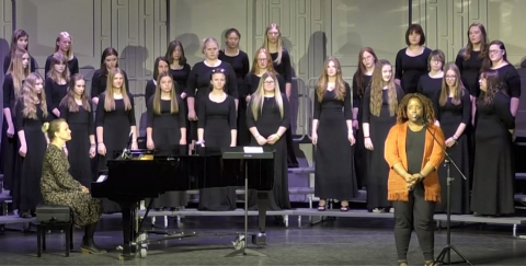 Concert Choir performing at Festival competition
